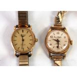 LADY'S LONGINES QUARTZ SWISS GOLD PLATED WRIST WATCH, the silvered oval dial withy batons, and the