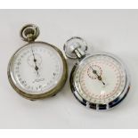 SMITHS STOP WATCH AND A MINERVA PATENT STOP WATCH, both top button operated (2)