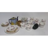 A ROYAL OSBORNE CHINA TEA SERVICE, 21 PIECES AND MISC TEA WARES ETC....