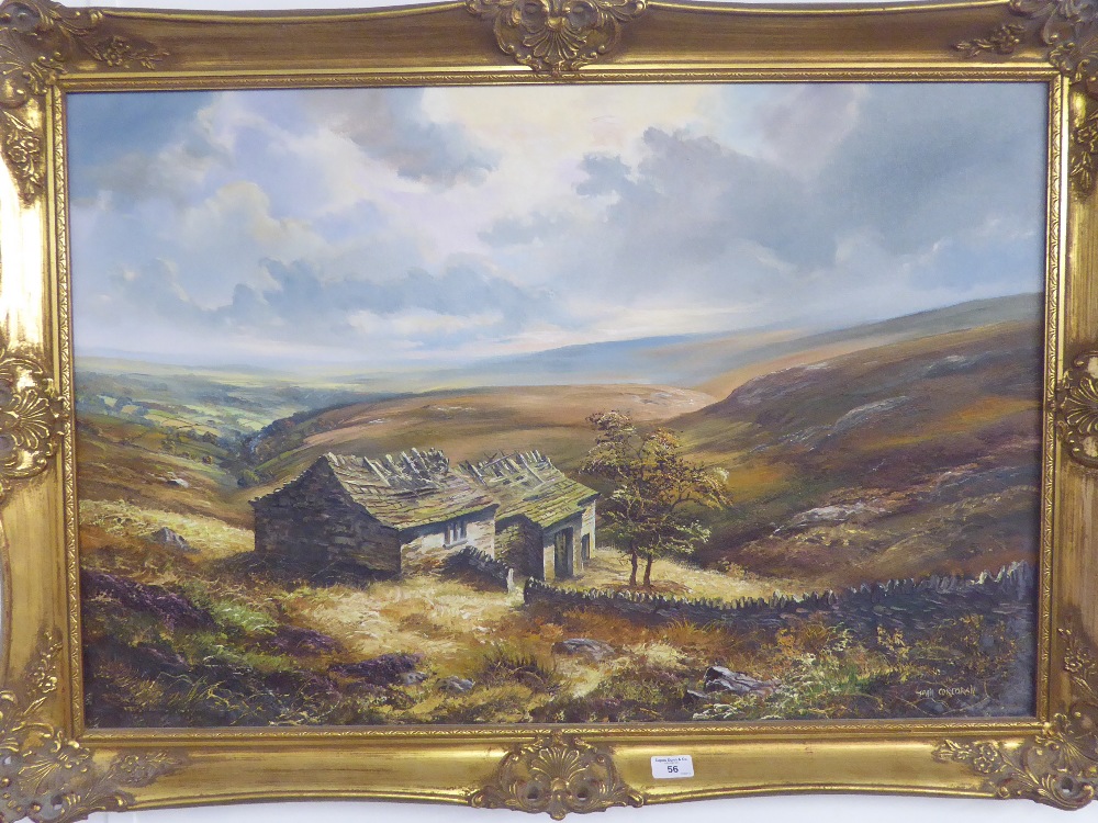 JOHN CORCORAN (MODERN) OIL PAINTING ON CANVAS LANDSCAPE, SIGNED 24" x 36" (61 cm x 91.5 cm)