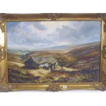 JOHN CORCORAN (MODERN) OIL PAINTING ON CANVAS LANDSCAPE, SIGNED 24" x 36" (61 cm x 91.5 cm)