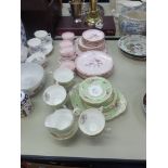 GAINSBOROUGH CHINA; 'QUEEN ANNE' PATTERN TEA SERVICE FOR 6 PERSONS, 20 PIECES AND A TUSCAN CHINA '