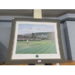 AN ARTIST SIGNED G.W. BAXTER COLOUR PRINT 'THE CHAMPIONSHIPS, WIMBLEDON' 580/850