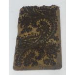 A FABRIC PRINTING BLOCK, FOLIATE SCROLL PATTERN