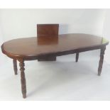 MODERN REPRODUCTION EXTENDING ELM AND BLONDWOOD DINING TABLE, with two extra leaves and the MATCHING