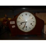THREE WOODEN MANTEL CLOCKS, TO INCLUDE; NAPOLEON CLOCK, SMITHS AND ANOTHER