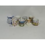 GEORGE V 1911 POTTERY CORONATION BEAKER AND FIVE CHINA MUGS ETC....