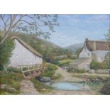 MILLIE JACKSON (Twentieth Century) OIL PAINTING Coombe Valley Signed and titled verso 12" x 16" (