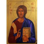 FOUR 20TH CENTURY RUSSIAN ICONS ON WOODEN PANELS