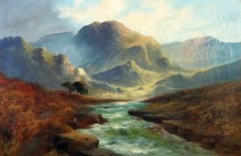 JOHN HENRY BOEL (fl.1880-1910) Oil paintings on canvas, a pair Views in the Scottish Highlands, both