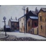 EWART GREEN (20TH CENTURY) OIL PAINTING ON CANVAS 'ST GEORGES QUAY, LANCASTER', signed and dated (