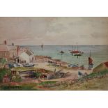 H.L. ROBINSON (Early Twentieth Century) PAIR OF WATERCOLOUR DRAWING 'Craster' and 'Embleton Village'