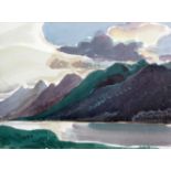 MARJORIE JAQUES THREE WATERCOLOUR DRAWINGS 'Road to Jasper (Canada)' Signed 9" x 131/2" (22.8 x 34.