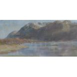 STEPHEN BEWSHER (b.1964) PASTEL 'Buttermere, Cumbria' Signed, titled and dated 1996 verso 13" x 25