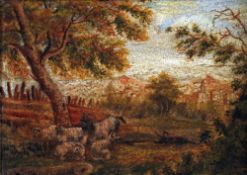 J SMYTHE TWO OIL PAINTINGS ON BOARD Rural Scene with Shepherds Signed 7 1/2" x 10 1/2" (19 x 26.