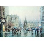 BOB RICHARDSON (b. 1938) TWO ARTIST SIGNED LIMITED EDITION COLOUR PRINTS Rainy day scene, Albert