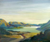 JOHN MENZIES (1871-1939) OIL PAINTING ON CARD 'Loch Lomond - Night' 2920 Signed, titled verso