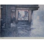 BOB RICHARDSON (b.1938) ARTIST SIGNED COLOURED LIMITED EDITION PRINT Bennett's the Cornershop 6 1/2"