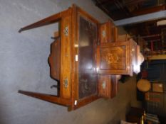 EDWARDIAN INLAID ROSEWOOD LADY'S WORK/WRITING TABLE