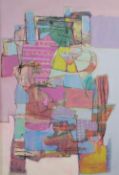 DOREEN LOWE (20TH CENTURY) IN EXCESS OF 50 ABSTRACT PAINTING STUDIES ON PAPER, MOUNTED 23" x 18" (