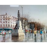 PATRICK BURKE PASTEL DRAWING 'Piccadilly, Manchester' Signed and dated (19)'92 16" x 20" (40.5 x