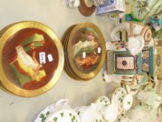 DANBURY MINT DISPLAY PLATES, 'THE TEN COMMANDMENTS' AND A ORIENTAL POTTERY HOWDAH