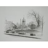 MARC GRIMSHAW THREE ARTIST SIGNED LIMITED EDITION PRINTS OF PENCIL DRAWINGS 'Lymm Cross', no 200/250