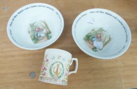 A COLLECTION OF MISCELLANEOUS CERAMICS TO INCLUDE PORTMEIRION SMALL JUGS (5), FOLEY CHINA SET OF