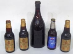 *THREE SMALL (27.5cl) BOTTLES OF '1953 CORONATION ALE' produced by Mitchells and Butlers Ltd.