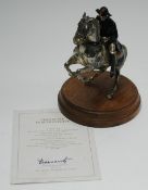 LIMITED EDITION SILVER PLATED ON SOLID BRONZE MODEL OF THE LIPIZZANER HORSE, Produced by St. James's