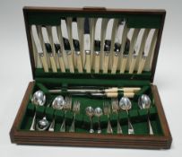 FORTY THREE PIECE CANTEEN OF ELECTROPLATED CUTLERY FOR SIX PERSONS, by Robert Moseley Ltd. Sheffield