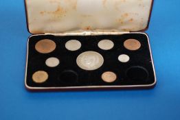 1930 GEORGE VI SPECIMEN COINS, in case, nine coins, farthing to a crown (1/2 Crown and Florin