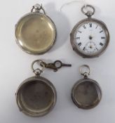 J. COLE, POOLE, A SILVER OPEN FACED POCKET WATCH, with keywind movement, Birmingham 1918 (a.f.)