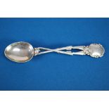 ELKINGTON AND CO. 'SILVER' GIGGLESWICK SCHOOL O.T.C. (Officers Training Corps) SPOON, the handle