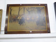 A LARGE COLOUR PRINT 'CHARLES I ON THE WAY TO HIS EXECUTION'