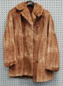 LADY'S LIGHT BROWN MUSQUASH FUR JACKET