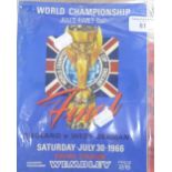 1966 WORLD CUP FINAL PROGRAMME 130 GRAMS IN GOOD CONDITION