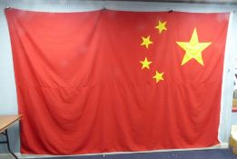 A LARGE MODERN CHINESE FLAG, approx 11' x 7'