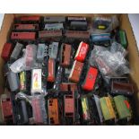 APPROX 75 UNBOXED ITEMS OF 'OO' SCALE GOODS ROLLING STOCK, various makers and including N.B.C.