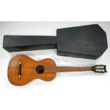 FINE 19th CENTURY PARLOUR GUITAR BY LOUIS PANORMO and labelled 'Louis Panormo the only maker of