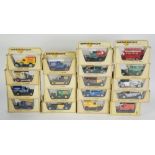 APPROXIMATELY 37 MINT AND BOXED MODELS OF YESTERYEAR DIE CAST MODELS OF VINTAGE CARS, VANS, BUSES,