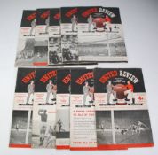 TEN MANCHESTER UNITED HOME PROGRAMMES FROM THE 1956/57 SEASON to inlcude matches versus MAN CITY,