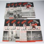 TEN MANCHESTER UNITED HOME PROGRAMMES FROM THE 1956/57 SEASON to inlcude matches versus MAN CITY,