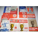 SIXTEEN MANCHESTER UNITED PROGRAMMES EUROPEAN MATCHES, SEVEN PROGRAMMES TO INCLUDE AC MILAN, RAPID