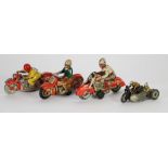 A SCHUCO TINPLATE 'CURVO 1000' CLOCKWORK MOTORCYCLE, ANOTHER 'MOTOR DRILL 100G' both made in U.S.