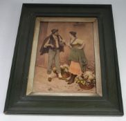 AN EARLY 20TH CENTURY CRYSTOLEUM IN ORIGINAL FRAME