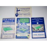 FOUR MANCHESTER UNTIED AWAY PROGRAMMES, season 1958/59, Blackburn, Bolton, Spurs, Everton