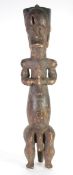 FANG CARVED WOOD MALE RELIQUARY FIGURE, Gabon, 24 ½" (62.2cm) high, woodworm/ termite damage