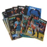 QUANTITY OF MANCHESTER CITY HOME AND AWAY PROGRAMMES FROM 1968 TO 1987 approx 140 homes, and 57 away