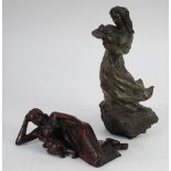 GENESIS FINE ARTS, PATINATED COMPOSITION GROUP, 'CHERISH' modelled as a mother and child, 12" (30.